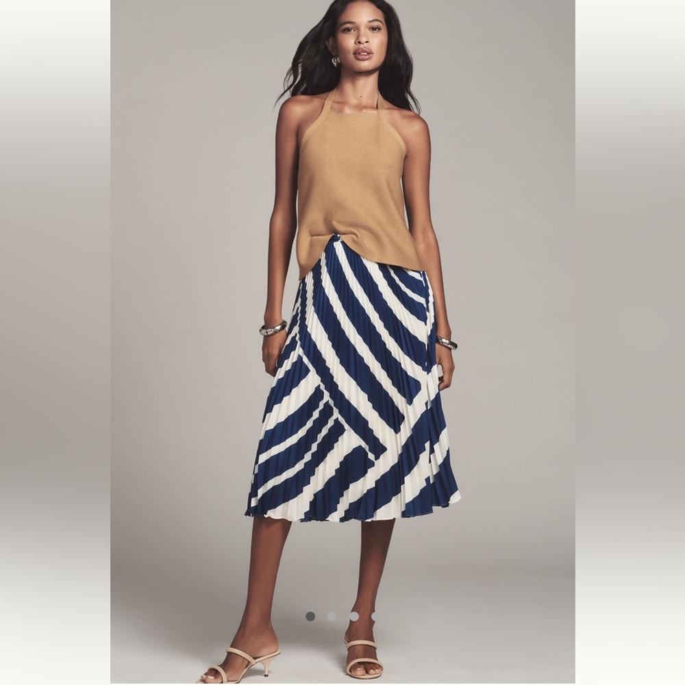 Anthropologie Pleated Midi Skirt by Maeve